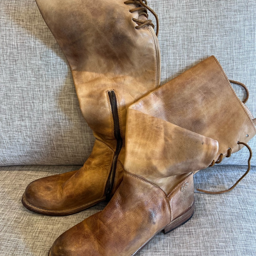 Vintage Tan Leather Boots
